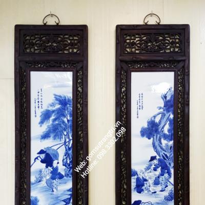 Tranh Sứ Tứ Dân: Ngư Tiều Canh Mục